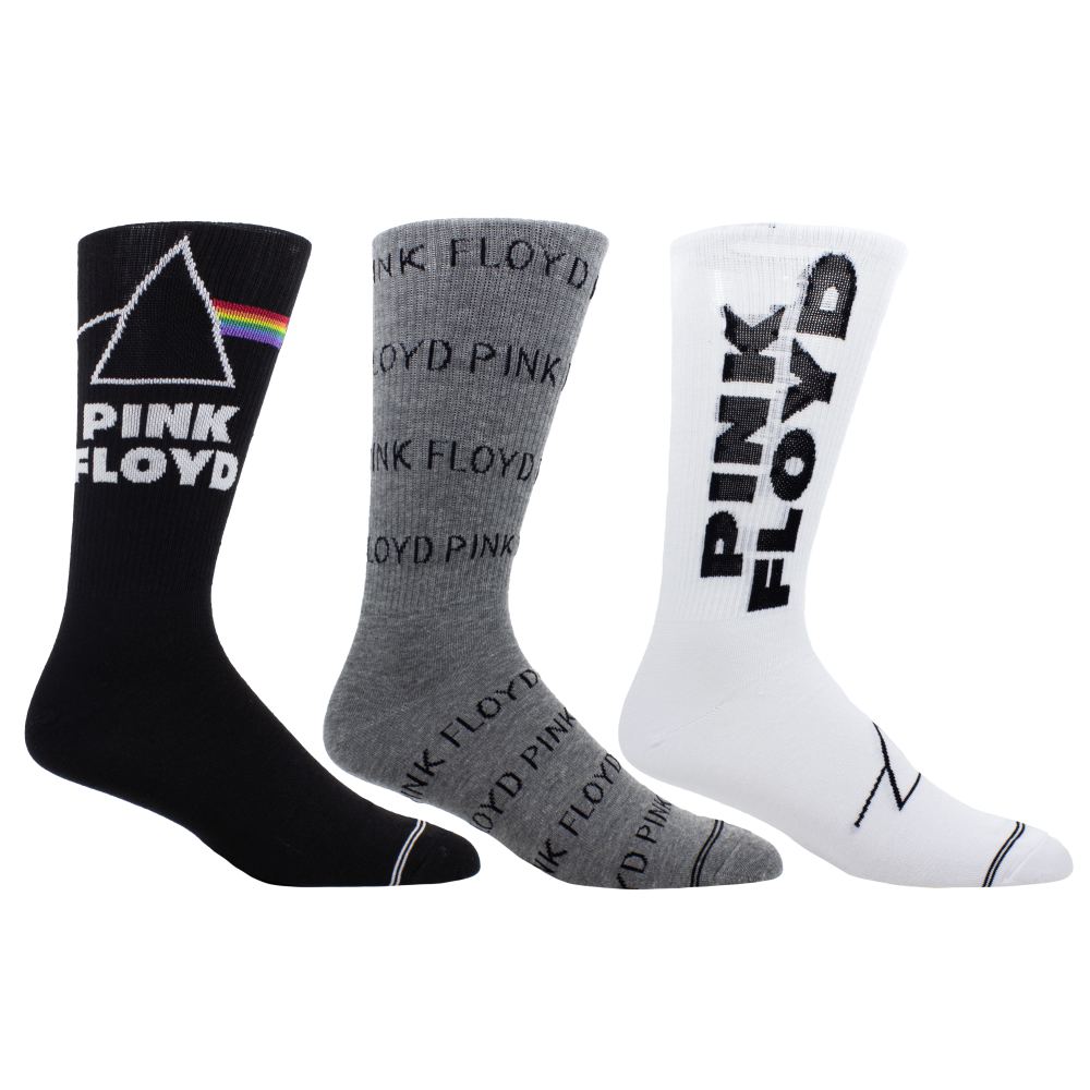 Pink Floyd - Gift Box 3Pk Sokken - Zwart/Grijs